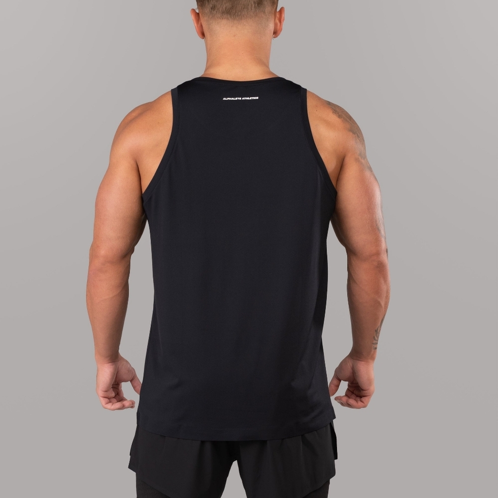 Alphalete Racer Tank Men's Ultralight Tank Top Black